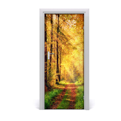 Selbstklebendes wandbild an der wand Wald im herbst