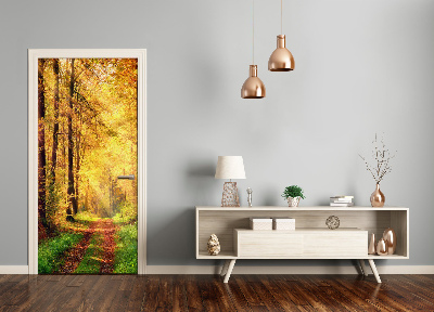 Selbstklebendes wandbild an der wand Wald im herbst