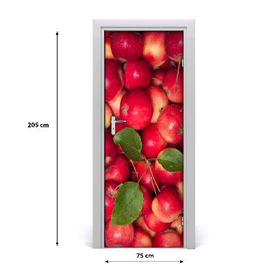 Selbstklebender aufkleber an der tür Rote äpfel