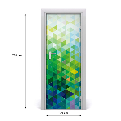 Selbstklebender aufkleber an der tür Abstraction dreiecke