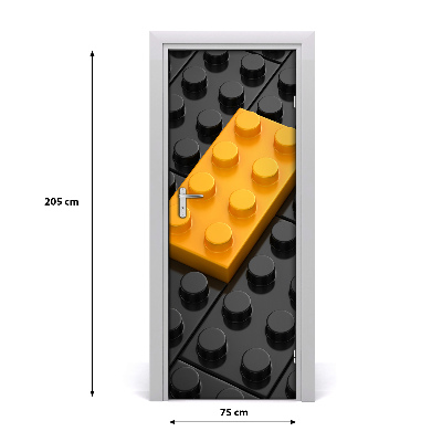 Selbstklebender aufkleber an der tür Legosteine