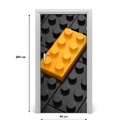 Selbstklebender aufkleber an der tür Legosteine