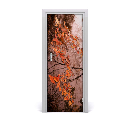 Selbstklebender aufkleber an der tür Herbstblätter