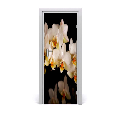 Selbstklebender aufkleber an der tür Tür orchidee
