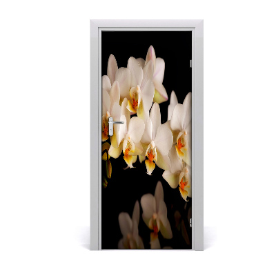 Selbstklebender aufkleber an der tür Tür orchidee
