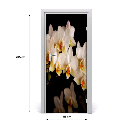 Selbstklebender aufkleber an der tür Tür orchidee