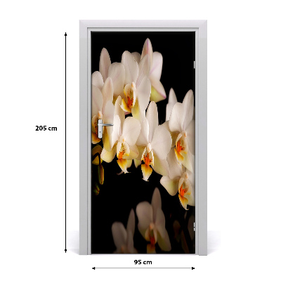 Selbstklebender aufkleber an der tür Tür orchidee