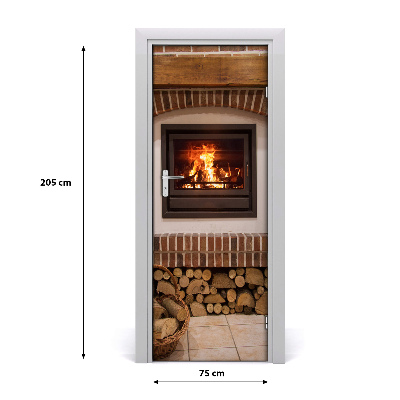 Selbstklebendes wandbild an der wand Kamin zu hause