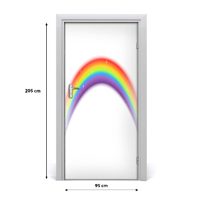 Selbstklebender aufkleber an der tür Regenbogen