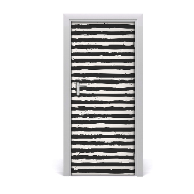 Selbstklebendes wandbild an der wand Schwarzweiss-streifen