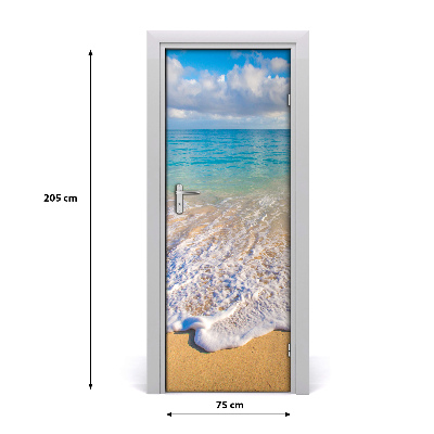 Selbstklebendes wandbild an der wand Tropischer strand