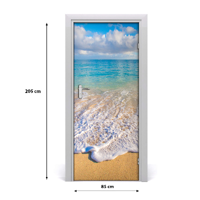 Selbstklebendes wandbild an der wand Tropischer strand