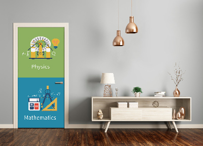 Selbstklebendes wandbild an der wand Schulfächer