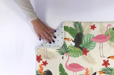 Badezimmer teppich Vögel Flamingos