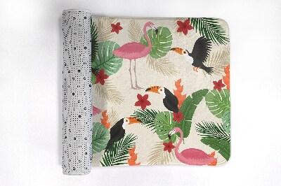 Badezimmer teppich Vögel Flamingos