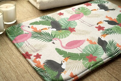 Badezimmer teppich Vögel Flamingos