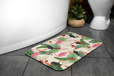 Badezimmer teppich Vögel Flamingos