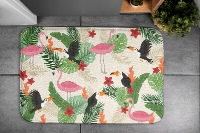 Badezimmer teppich Vögel Flamingos
