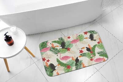 Badezimmer teppich Vögel Flamingos