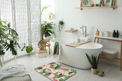 Badezimmer teppich Vögel Flamingos
