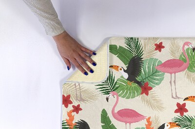 Badezimmer teppich Vögel Flamingos