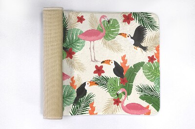 Badezimmer teppich Vögel Flamingos