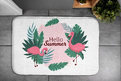 Badezimmer teppich Flaminga Vögel