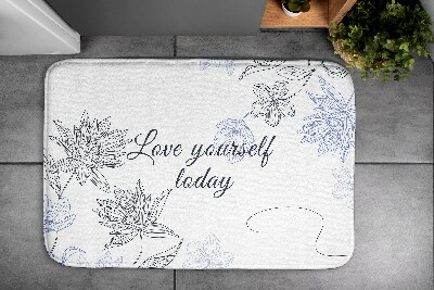 Teppich badezimmer Minimalistische Blüten