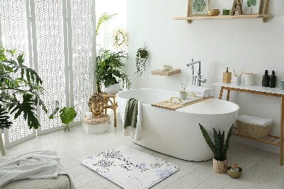 Teppich badezimmer Minimalistische Blüten