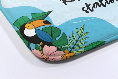 Badezimmer teppich Tropenvögel