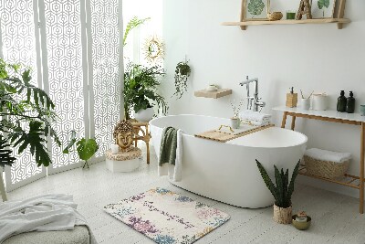 Teppich badezimmer Blumenmuster