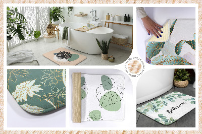 Badezimmer teppich Geometrische Blätter