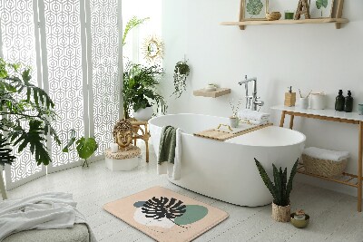 Badezimmer teppich Farnblatt