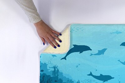 Badezimmer teppich Delfine