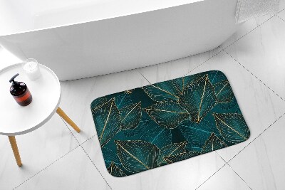 Teppich badezimmer Pflanzenblätter