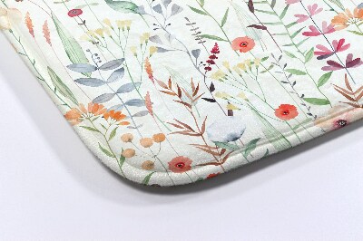 Teppich badezimmer Pflanzenblüten Muster