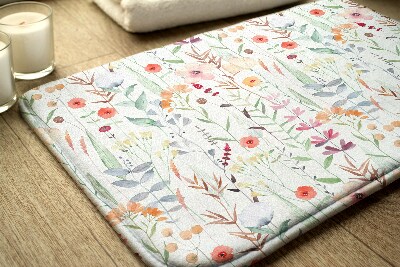 Teppich badezimmer Pflanzenblüten Muster
