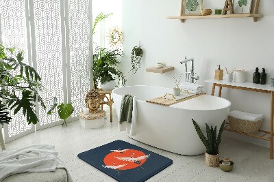 Badezimmer teppich Japanischer Kran