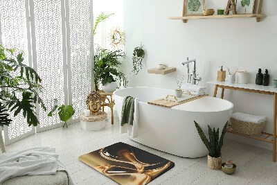 Badezimmer teppich Gold Abstraktion