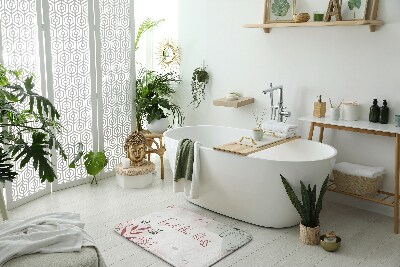 Badezimmer teppich Pastellblumen