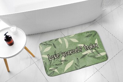 Badezimmer teppich Aquarellblätter