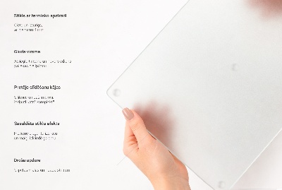 Schneidebrett in sechseckiger Form mit halbtransparentem Design