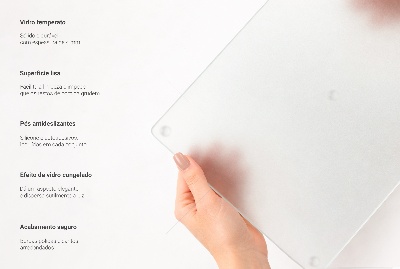 Schneidebrett in sechseckiger Form mit halbtransparentem Design