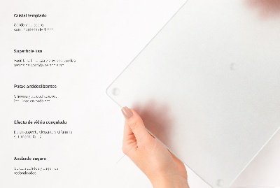 Glasschneidebrett mit doppelt halbtransparentem Design