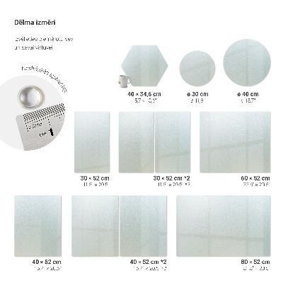 Glasschneidebrett mit doppelt halbtransparentem Design