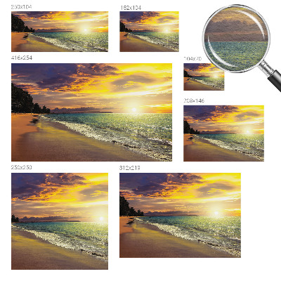 Vlies-Fototapete mit einem Strandmotiv bei Sonnenuntergang