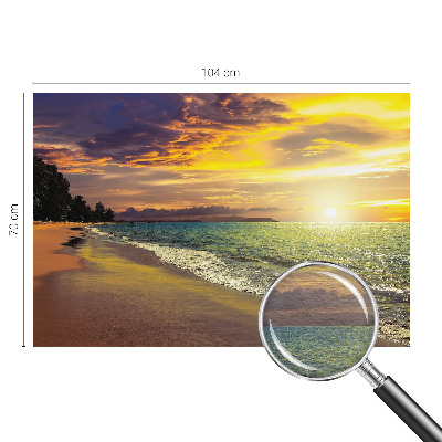 Vlies-Fototapete mit einem Strandmotiv bei Sonnenuntergang