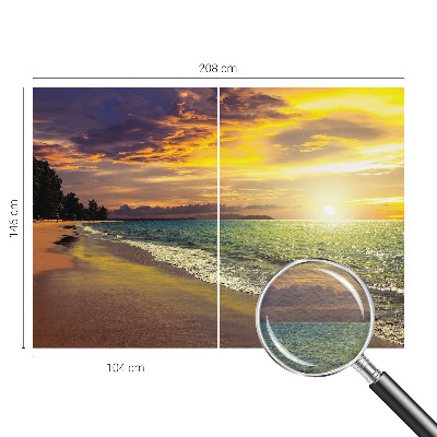 Vlies-Fototapete mit einem Strandmotiv bei Sonnenuntergang