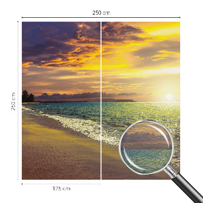 Vlies-Fototapete mit einem Strandmotiv bei Sonnenuntergang