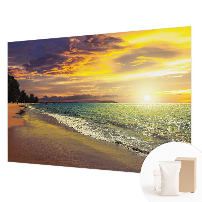 Vlies-Fototapete mit einem Strandmotiv bei Sonnenuntergang